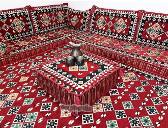 Shark Anatolia Şark Köşesi Masası Puf Ürgüp Kırmızı - 7