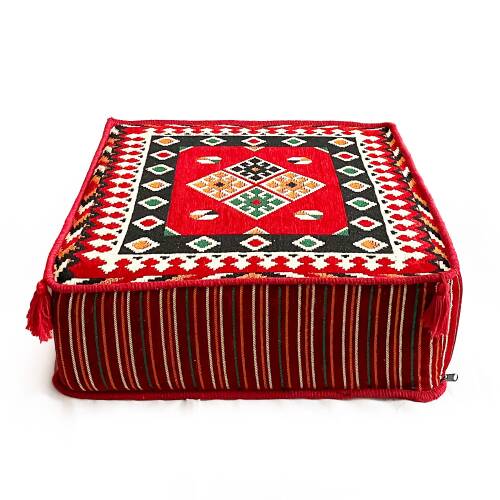 Shark Anatolia Şark Köşesi Masası Puf Ürgüp Kırmızı - 9