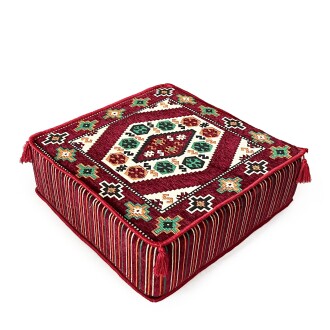 Shark Anatolia Oriental Corner Table Ottoman Nomad Burgundy