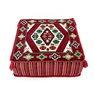 Shark Anatolia Şark Köşesi Masası Puf Yörük Bordo - 2