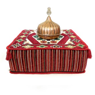 Shark Anatolia Şark Köşesi Masası Puf Yörük Bordo - 6