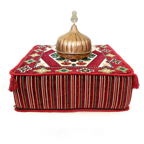 Shark Anatolia Şark Köşesi Masası Puf Yörük Bordo - 6