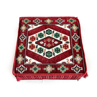 Shark Anatolia Şark Köşesi Masası Puf Yörük Bordo - 9