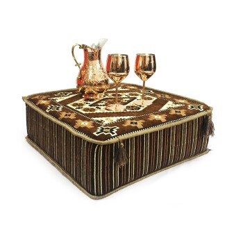 Shark Anatolia Şark Köşesi Masası Puf Yörük Kahve - 4