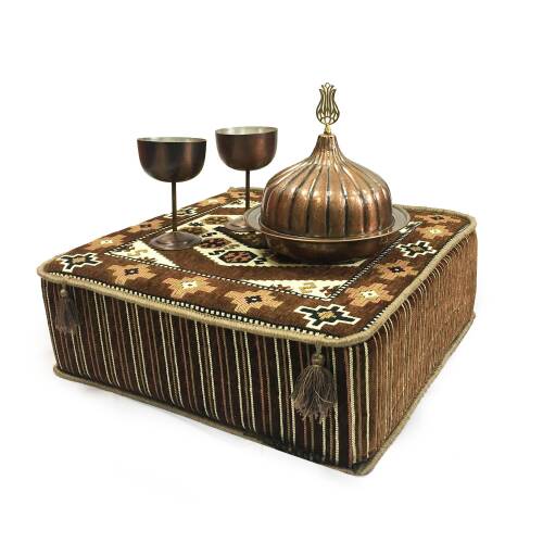 Shark Anatolia Şark Köşesi Masası Puf Yörük Kahve - 6