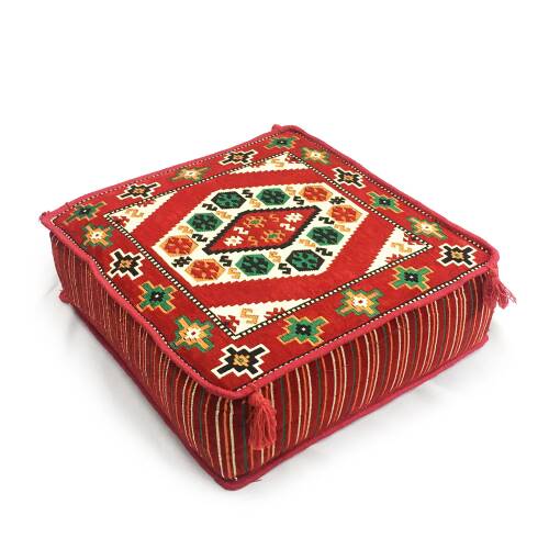 Shark Anatolia Şark Köşesi Masası Puf Yörük Kırmızı - 1