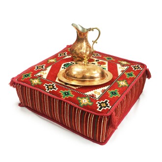 Shark Anatolia Şark Köşesi Masası Puf Yörük Kırmızı - 5