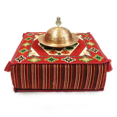 Shark Anatolia Şark Köşesi Masası Puf Yörük Kırmızı - 6