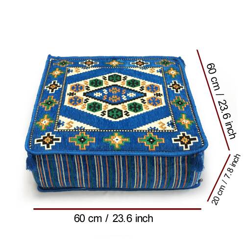 Shark Anatolia Şark Köşesi Masası Puf Yörük Mavi - 3