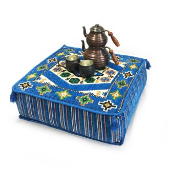 Shark Anatolia Şark Köşesi Masası Puf Yörük Mavi - 5