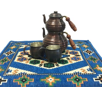 Shark Anatolia Şark Köşesi Masası Puf Yörük Mavi - 10