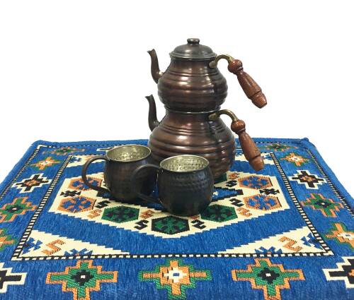 Shark Anatolia Şark Köşesi Masası Puf Yörük Mavi - 10