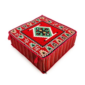 Shark Anatolia Şark Köşesi Masası Puf Zeugma Kırmızı - 3