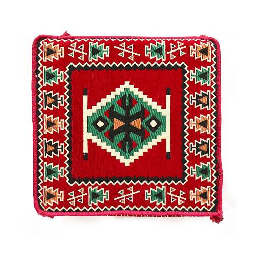 Shark Anatolia Şark Köşesi Masası Puf Zeugma Kırmızı - 7