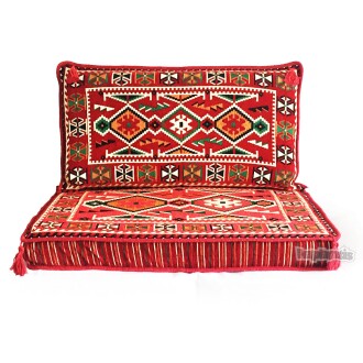 Shark Anatolian Oriental Corner Single Floor Seating Set Red