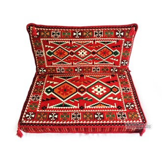 Shark Anatolia Şark Köşesi Tek Kişilik Sedir Takımı Kırmızı - 7