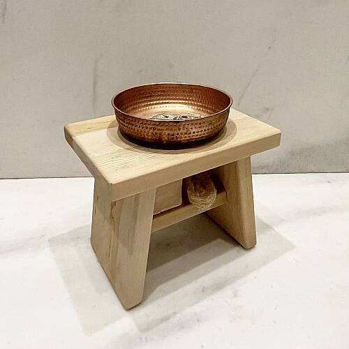 Shark Anatolia Sedir Ahşap Banyo Taburesi Oturak M boy -DEFOLU ( H:25.5CM) - 8