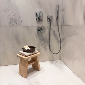 Shark Anatolia Sedir Ahşap Banyo Taburesi Oturak ve Oksit Bakır Hamam Tası Seti - 8