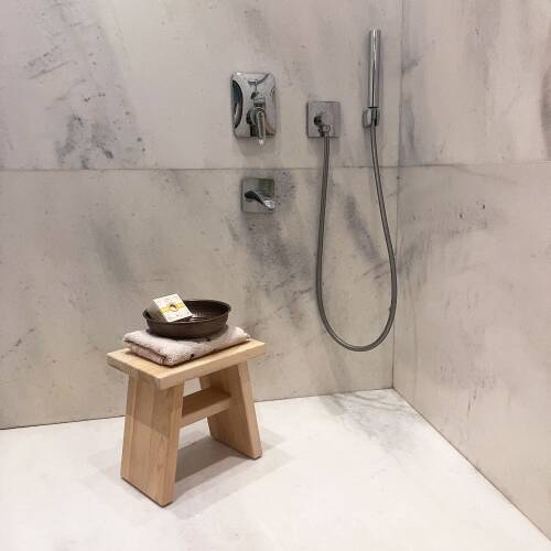 Shark Anatolia Sedir Ahşap Banyo Taburesi Oturak ve Oksit Bakır Hamam Tası Seti - 8