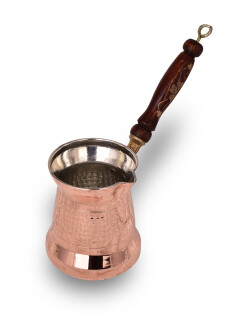 Shark Anatolia Sultan Bakır Cezve Ahşap Kulplu - 2