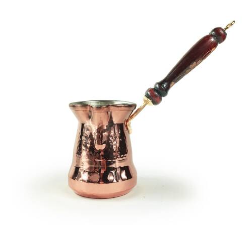 Shark Anatolia Sultan Bakır Cezve Ahşap Kulplu - 4