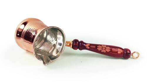 Shark Anatolia Sultan Bakır Cezve Ahşap Kulplu - 5