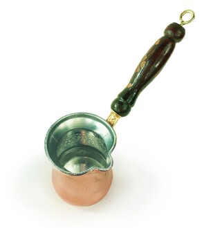 Shark Anatolia Sultan Bakır Cezve Ahşap Kulplu - 6