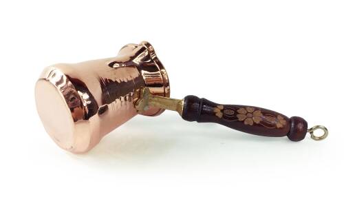 Shark Anatolia Sultan Bakır Cezve Ahşap Kulplu - 7