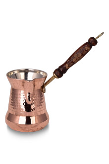 Shark Anatolia Sultan Copper Coffee Pot Wooden Handle