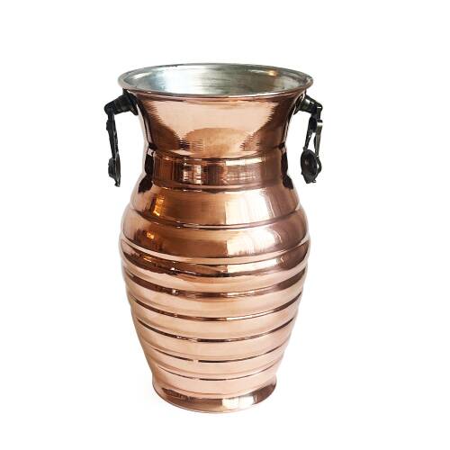 Shark Anatolia Sümbüllü Bakır Kulplu Vazo - 2