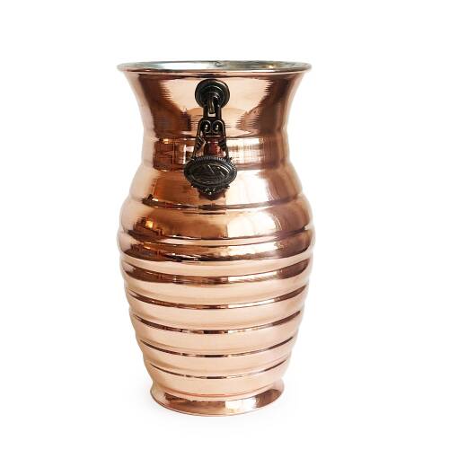 Shark Anatolia Sümbüllü Bakır Kulplu Vazo - 3