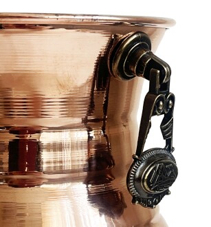 Shark Anatolia Sümbüllü Bakır Kulplu Vazo - 10