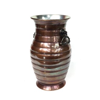 Shark Anatolia Copper Vase Hyacinth with Handle Oxide