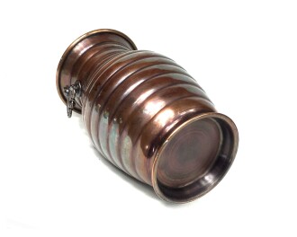 Shark Anatolia Sümbüllü Bakır Kulplu Vazo Oksit - 6