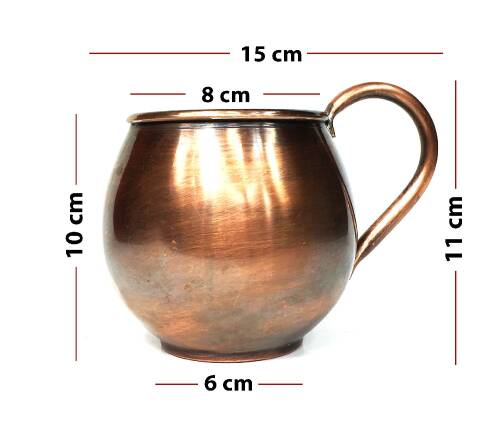 Shark Anatolia Terra Antik Bakır Kupa Bardak Mug Oksit - 3