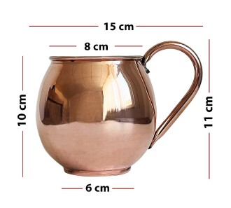 Shark Anatolia Terra Bakır Kupa Bardak Mug - 3