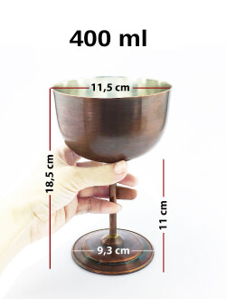 Shark Anatolia Vino Antik Bakır Kadeh - 3