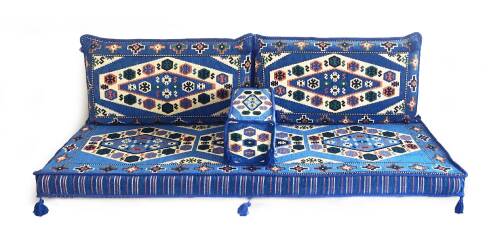 Shark Anatolia Yörük İkili Sedir Takımı Mavi - 1