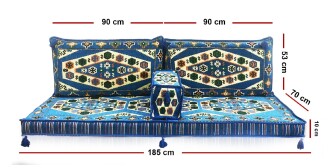 Shark Anatolia Yörük İkili Sedir Takımı Mavi - 4