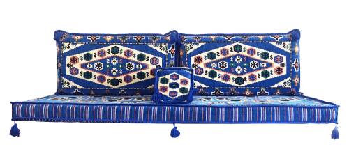 Shark Anatolia Yörük İkili Sedir Takımı Mavi - 6