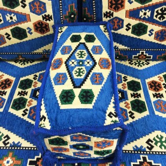 Shark Anatolia Yörük İkili Sedir Takımı Mavi - 7