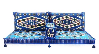 Shark Anatolia Yörük İkili Sedir Takımı Mavi - 10