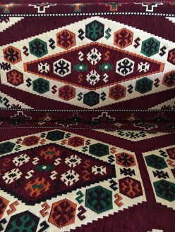 Shark Anatolia Yörük Şark Köşesi İkili Sedir Takımı Bordo - 8