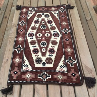 Shark Anatolia Yörük Şark Köşesi İkili Sedir Takımı Kahve - 8