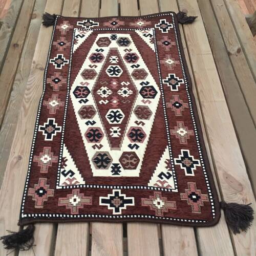 Shark Anatolia Yörük Şark Köşesi İkili Sedir Takımı Kahve - 8