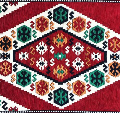 Shark Anatolia Yörük Şark Köşesi İkili Sedir Takımı Kırmızı - 8