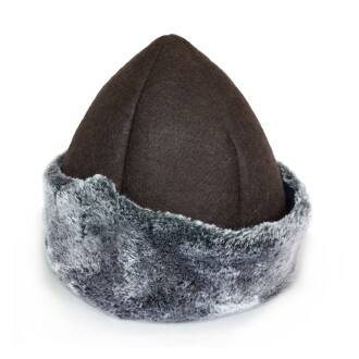 Shark Anatolia Yün Keçe Börk Şapka Koyu Kahverengi - 4