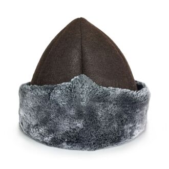 Shark Anatolia Traditional Felt Börk Wool Hat Dark Brown
