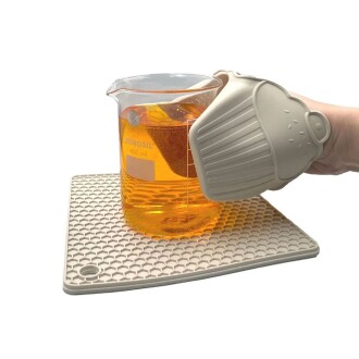 Silikon Yanmaz Yapışmaz Eldiven Parmak Koruyucu Krem Renk - 2