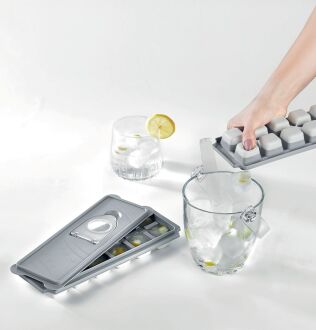 Silikonlu Buzmatik Kapaklı Sızdırmaz Dolum Ağızlı Buz Kalıbı - 2